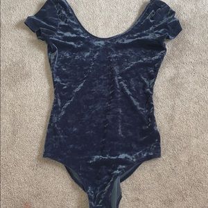 american eagle velvet body suit